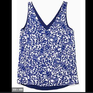 NWT Lilly Pulitzer Florin Reversible Tank Top: Oyster Bay Blue Krillin It